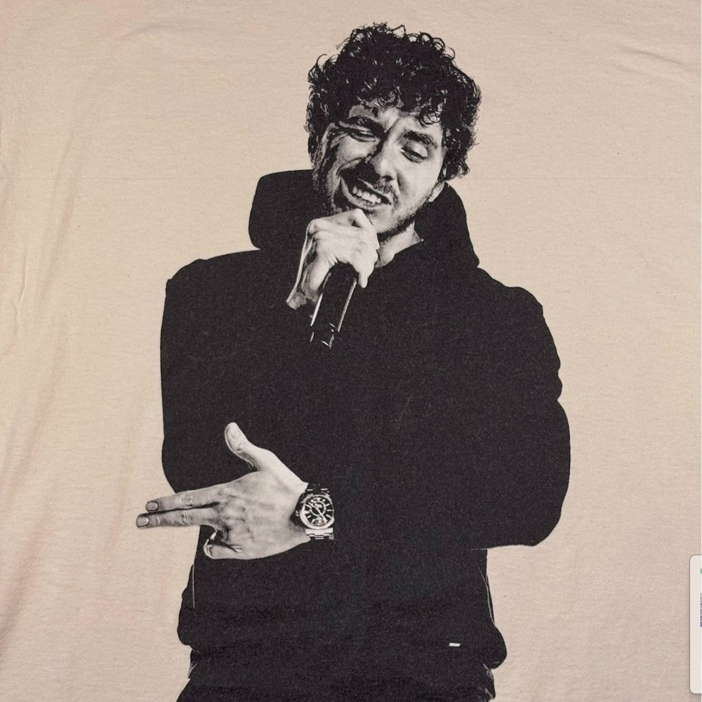 Jack Harlow Come Home The Kids Miss You Tour T Shirt Mens Large Cream Made USA‎